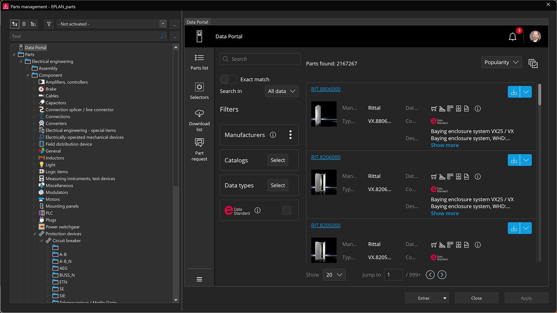 Data Portal in der Artikelverwaltung