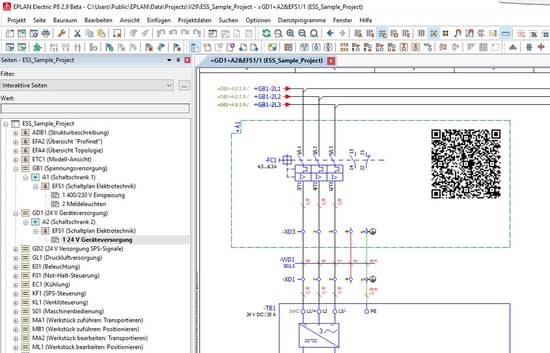 QR code in EPLAN Electric P8 2.9