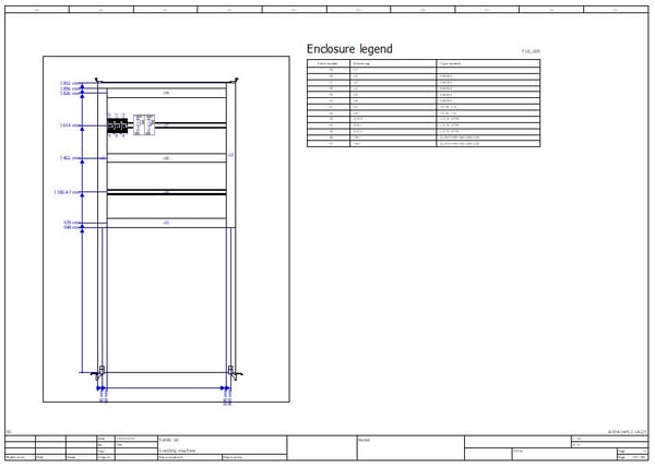 2D panel and door layout drawing