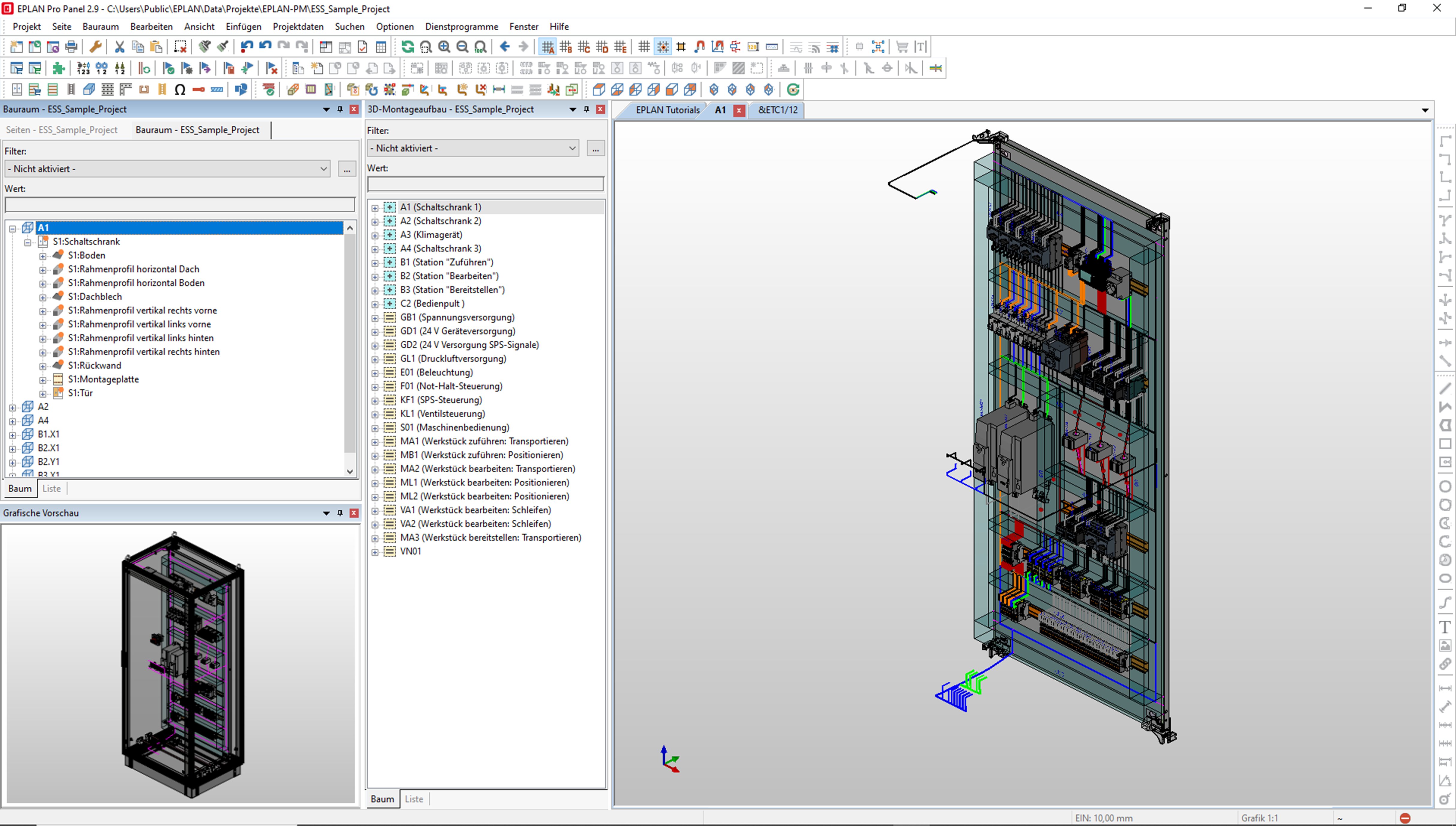 The Eplan platform which is build for 3D design. 